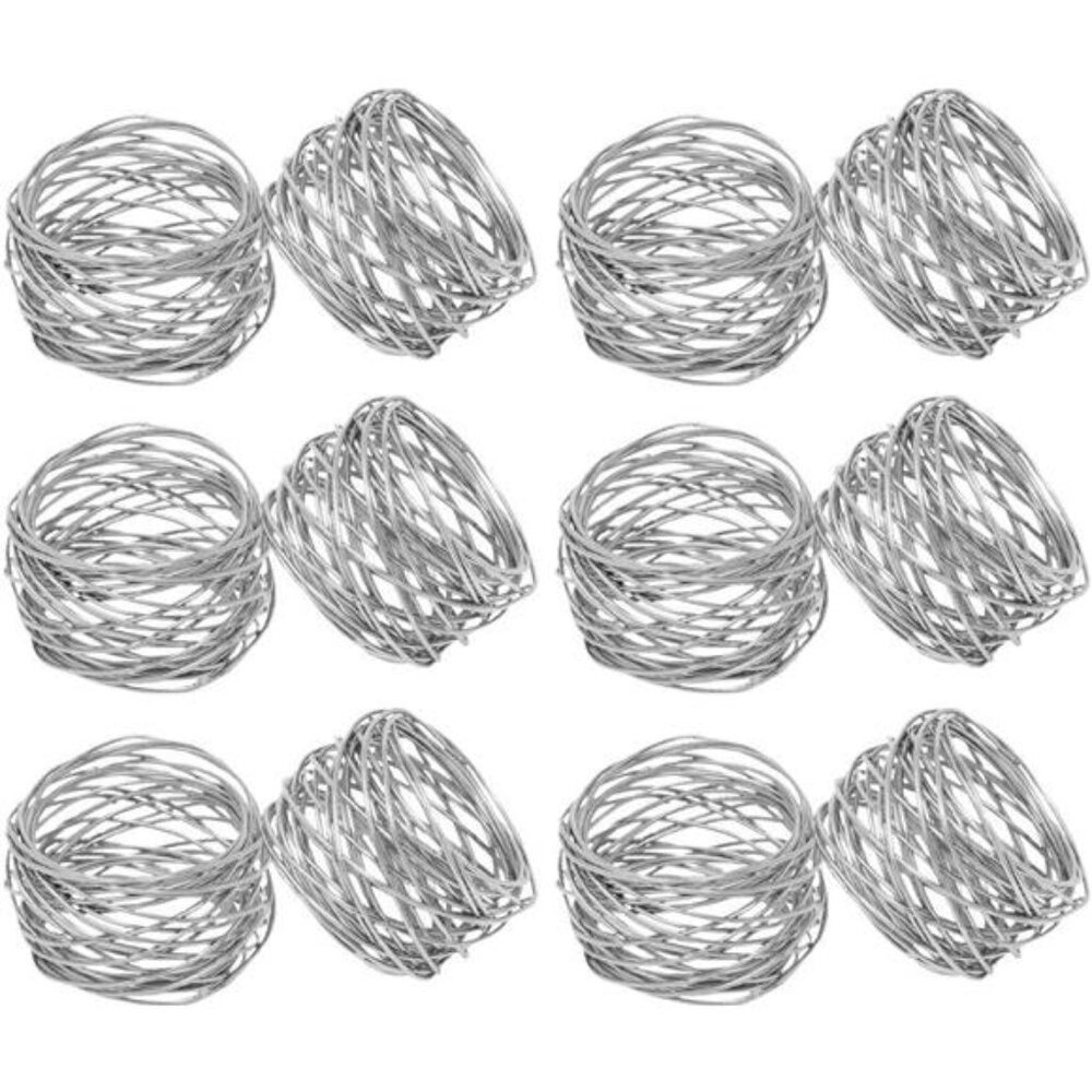 Kaizen Casa Handmade Round Mesh Napkin Rings Holder for Dinning Table Parties